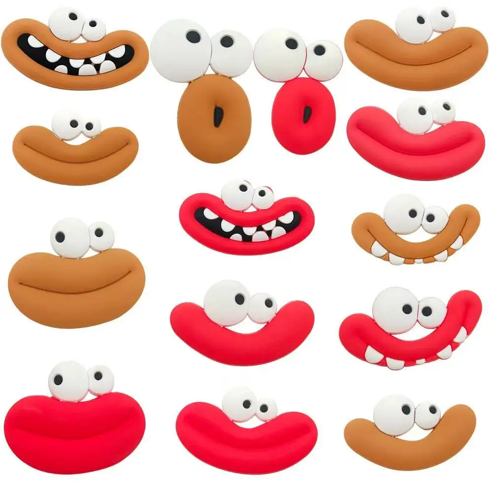 Sausage mouth Shoe Charm 1-100PCS Mix Wholesale sun starfish PVC Decoration Sandal Shoe Detachable Waterproof To Xmas Gift