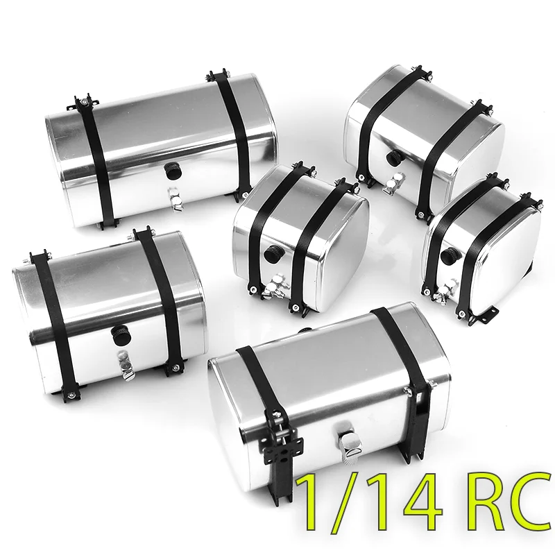 1:14スケールメタルシミュレーションマイクロ油圧オイルタンク、タミヤRCトラックティッパーSCANIA 770S VOLVO FH16 ACTROS MAN車用装飾