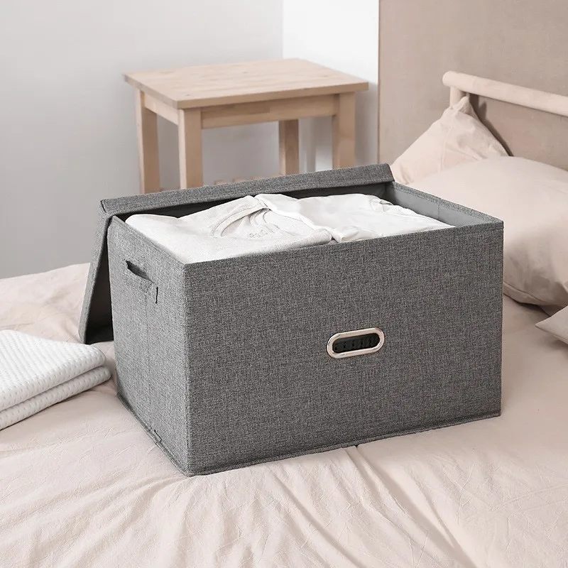 Cube Non-Woven Folding Storage Box For Toys Clothes Storage Bins With Lid Home Closet Office Nursery Washable Storage Box