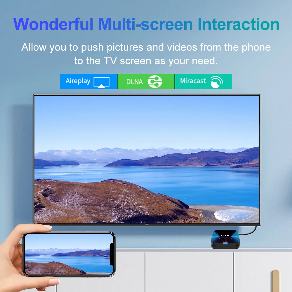 VONTAR QTV Q1 TV Box Android 10 Allwinner H313 2GB 16GB 4K H.265 2.4G Wifi TV Dongle Media Player Set Top Box 1GB 8GB TV Stick