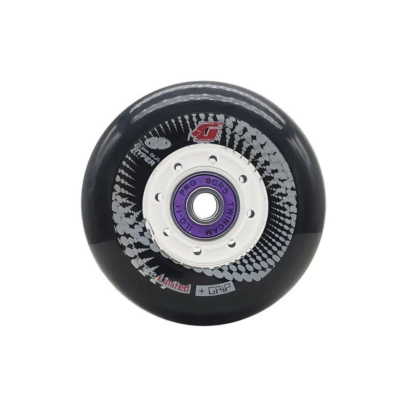 84A FSK Slalom Slide Wheel + ILQ-11 608 RS Inline Skates Bearing 72mm 76mm 80mm Roller Rodas ILQ11 Combination white Black 4 pcs