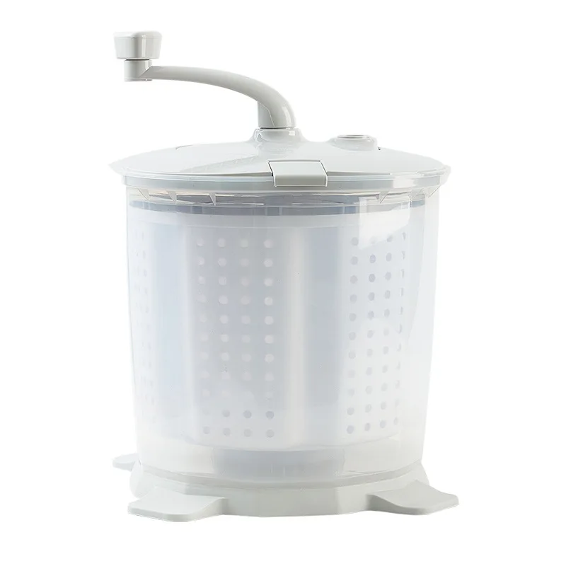 Hand Operated Non-electric Laundry Washer Dryer Combo, Portable Mini Manual Spin Dryer for Small Household & Dorm
