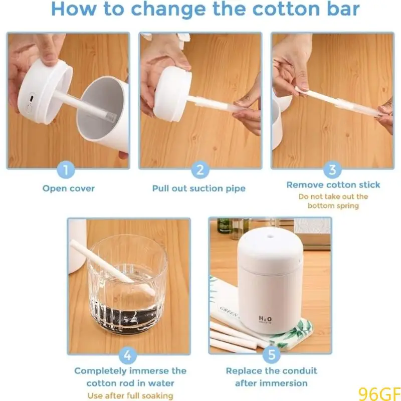96gf 50pcs استبدال مرشح القطن بديل سريع للمرطب المحمول مرطبة الاحتفاظ بعصي ناشر USB
