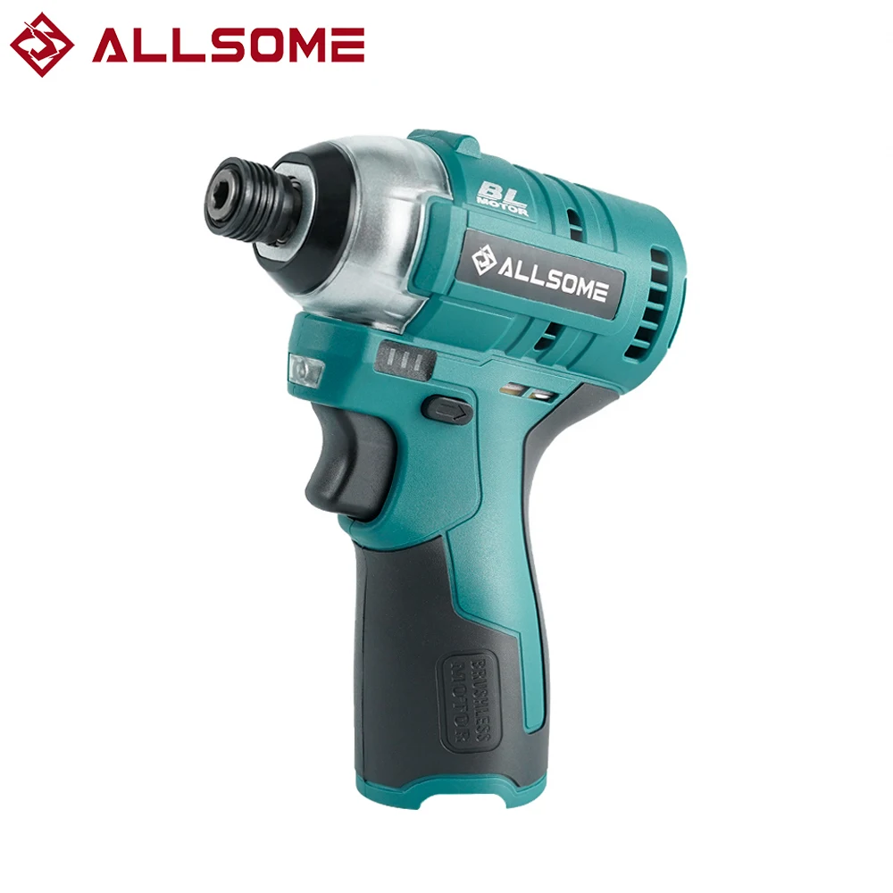 Allsome 1/4 inch Cordless Hex Screwdriver 12-Volt Lithium-Ion  Pocket Driver Kit with 1 Battery, Charger