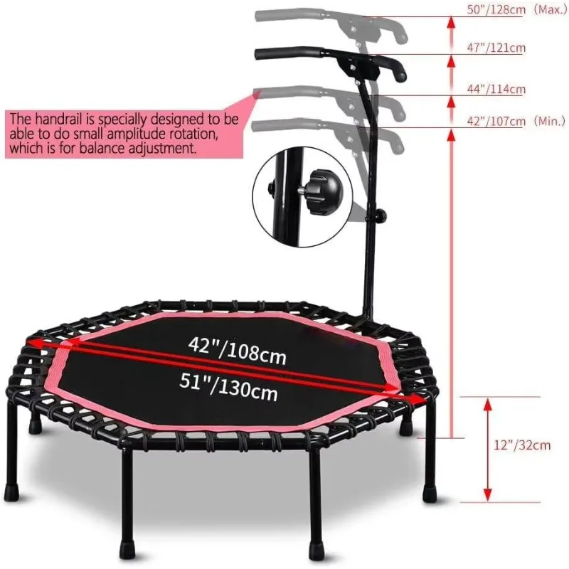 Portable Space Saving Durable Custom Logo Folding Fitness Adults Indoor Gym Octagon Trampoline