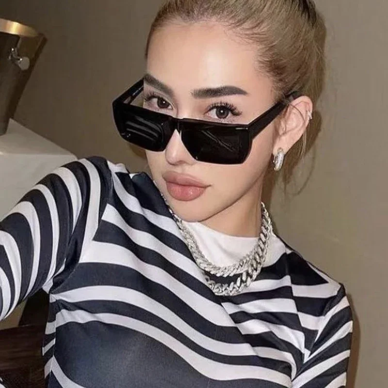 New Rectangle Sunglasses for Men Women Trendy Sun Glasses Goggle Man Brand Designer Square Shades Female UV400 Eyewear view 4