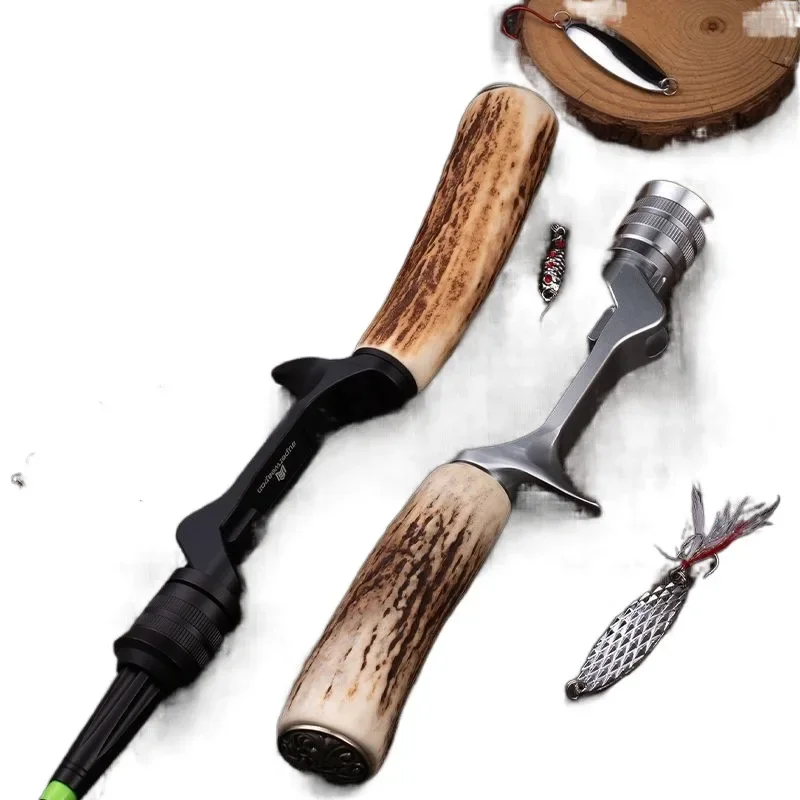Sunken Luya Rod Gun Handle Retro Luya Rod Micro-Object Horse Mouth Ejection Rod Handle