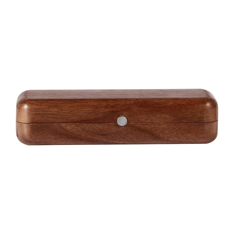 

Retro Style Solid Wood Portable Sunglasses Box Eco Natural Black Walnut Anti-Pressure Myopia Glasses Storage Box