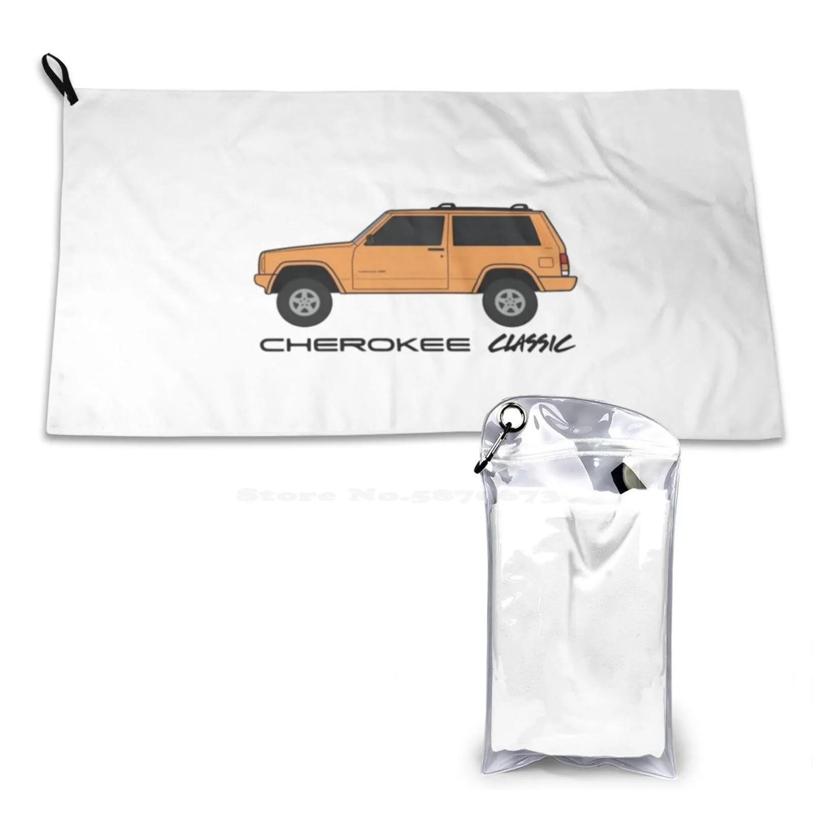 97 To 01 Cherokee Xj 2 Door Orange Classic Soft Microfiber Fabric Face Towel Cherokee Xj Automobile Model 2001 Fan 97 Build