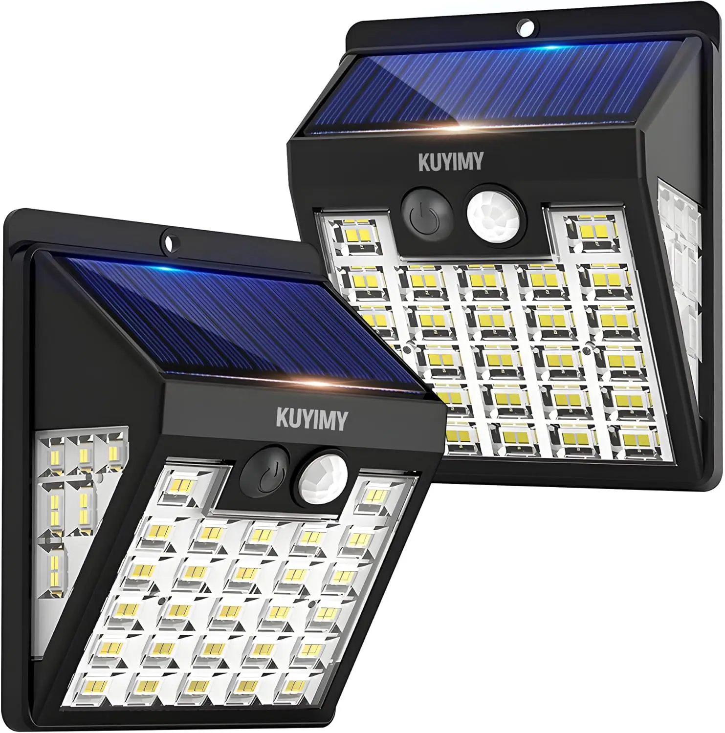 

72 светодиодных солнечных настенных светильника с датчиком движения, IP65 водонепроницаемые, с 3 режимами для наружного освещения (2 шт.)