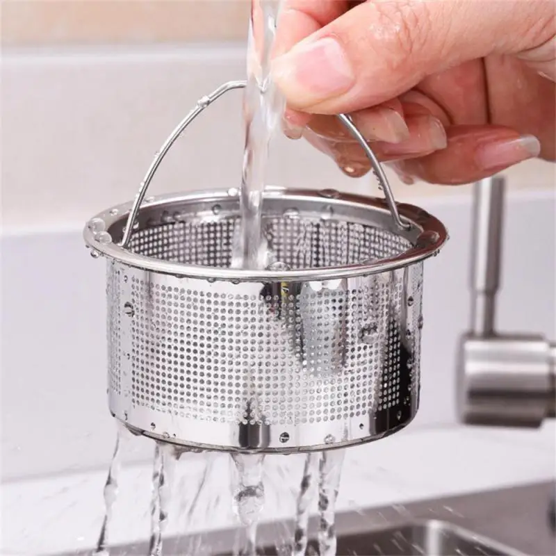 19 types Wholesale Kitchen Sink Strainers with Handle Stopper Sink Drain Basket Mesh Filter Waste Hole Trap Strainer