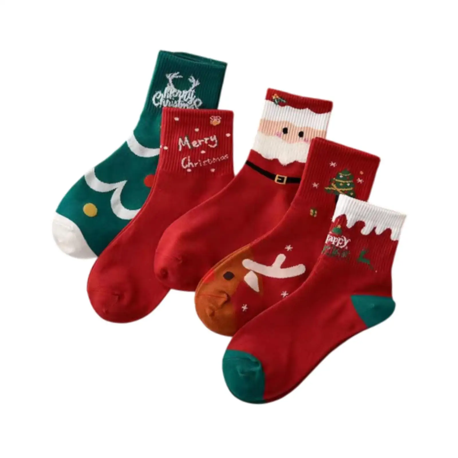 جوارب قطنية شتوية لعيد الميلاد ناعمة ومسامية للعام الجديد للرجال والنساء هدية المهرجانات