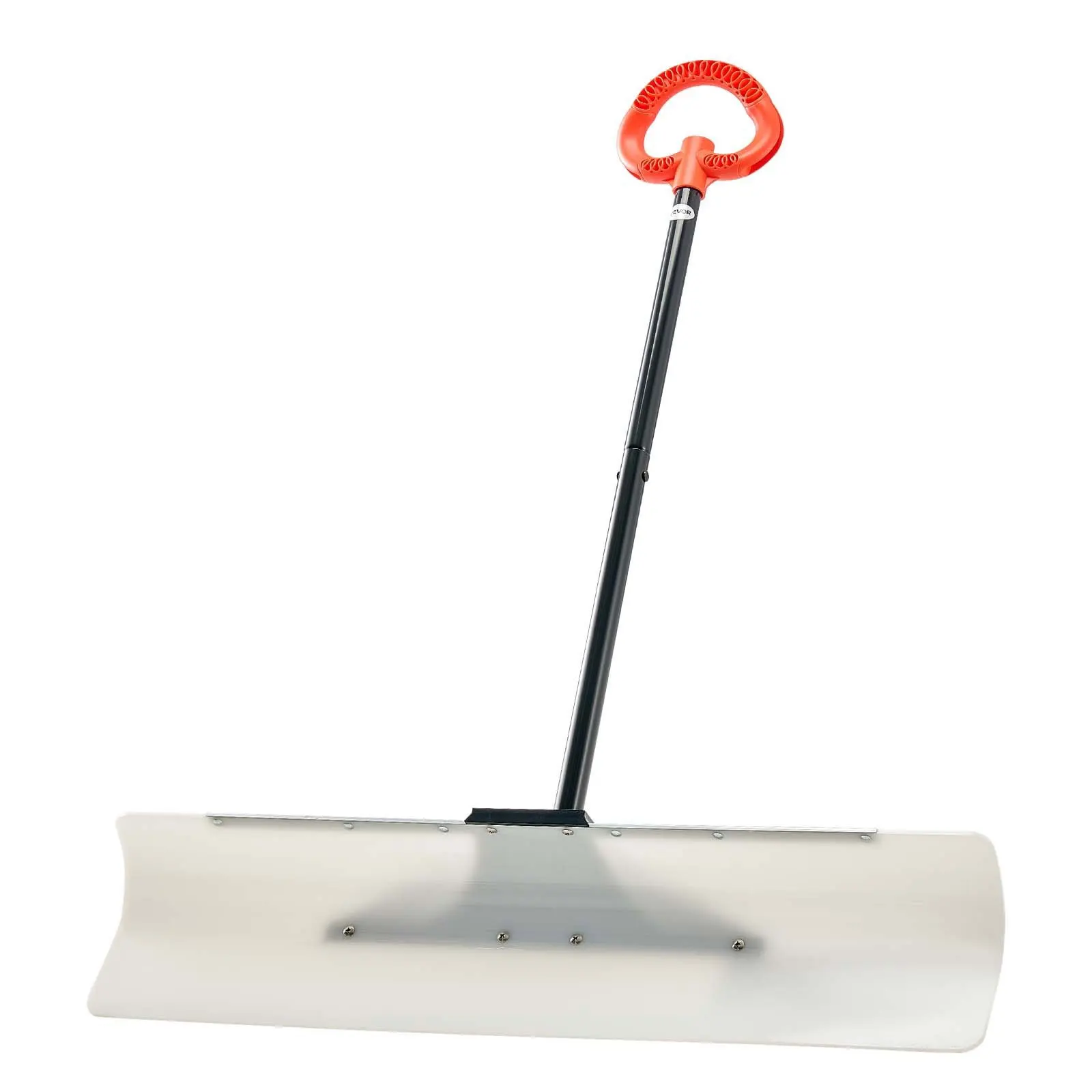 Snow Pusher Shovel, 36 in Outdoor Snowplow Shovel with Ergonomic Grip, HDPE Plastic Blade, Winter Shovels with Segmented Hand