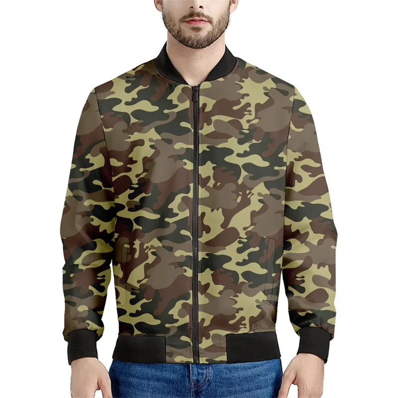 Harajuku 3D Camouflage Patterns Printed Jacket Camo Styles Graphic Jackets For Men Kid Cool Streetwear Long Sleeves Clothing Top