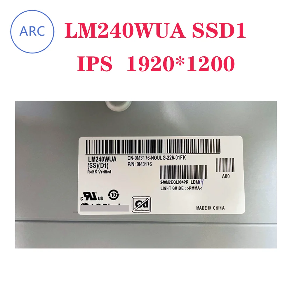 24-calowy nowy oryginalny ekran LCD IPS 16:9 1920*1200 LM240WUA SSD1 LM240WUA(SS)(D1)