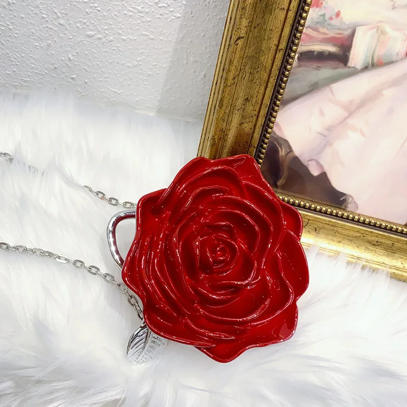 

Bag for Women Elegant Rose Fashion, Versatile Box Bag, Niche Design, High-end Feel, Evening Party Hand-held Crossbody Bag