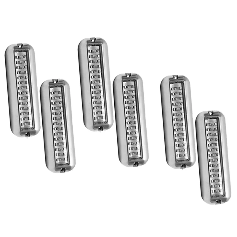 

Well 6Pcs 42LED Boat Drain Light Boat Transom Light Blue Underwater Pontoon Marine Light