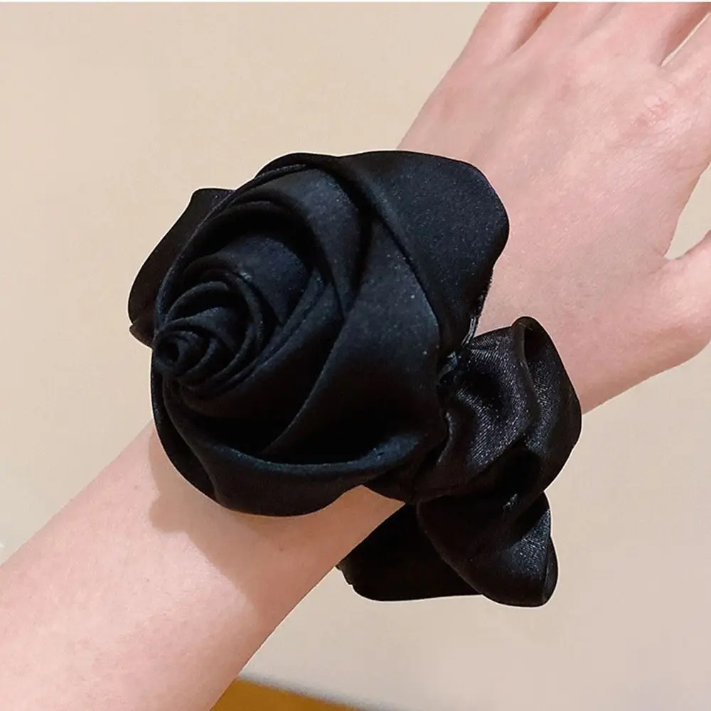 Hair Ring Scrunchies French Girl Hair Band Silk Satin Hair Tie Rose Hair Rope Women Hair Accessories Korean Style Headwear