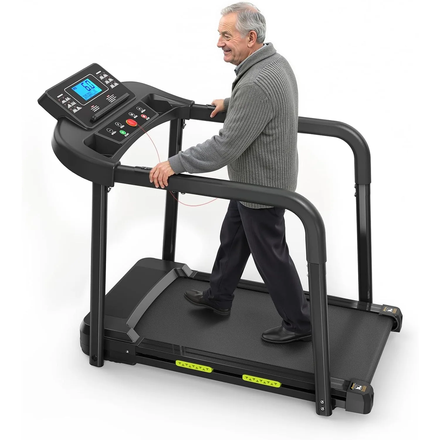 

Беговая дорожка с удлиненными поручнями, тихим двигателем 2.5 л.с., LED-дисплеем с монитором сердечного ритма, грузоподъемностью 310 фунтов, настраиваемая под заказ