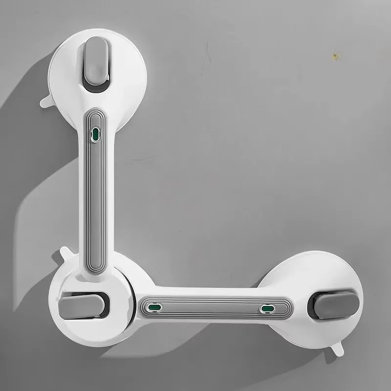 Heavy Duty Rotatable Angled Vacuum Grab Bar, Bathroom Safety Support Handle for Elderly