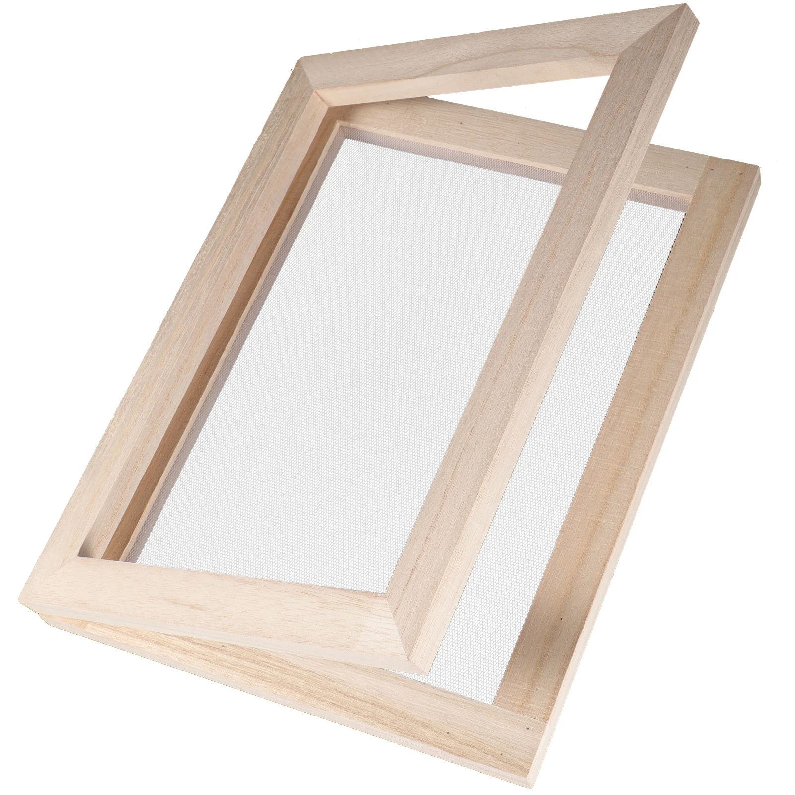 مجموعة صناعة الورق المصنوعة يدويًا للأطفال، إطار خشبي قابل للغسل لطباعة القمصان والحرف اليدوية، إطار صنع الورق