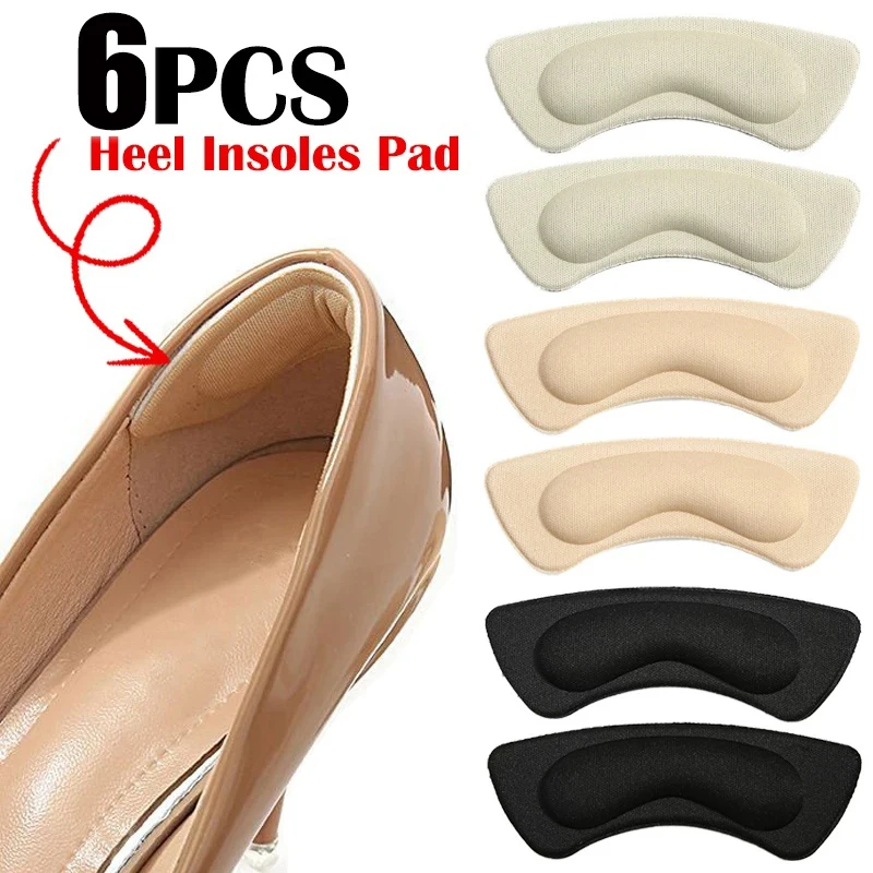 6pcs Sponge Heel Pads Adhesive Patch for Pain Relief High Heels Shoes Sticker Foot Care Liner Grips Insole Cushion Insert Pad