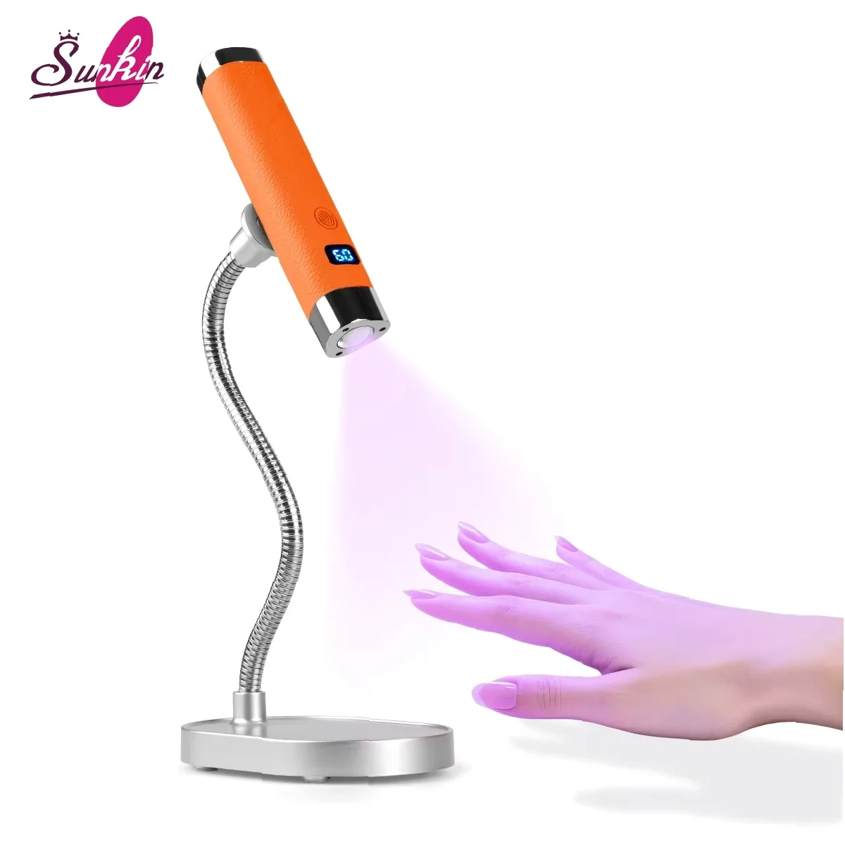 Portable Mini UV LED Nail Lamp, Magnetics Stand, Fast Curing Gel Light