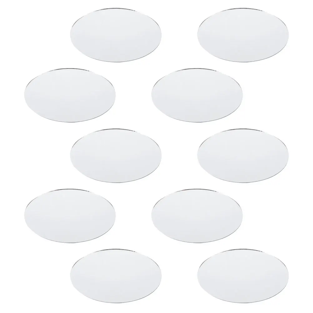 10Pcs Oval Craft Mirror Sheets Glass Lenses for DIY Wedding Decorations Small Glass Mirror Small Mirrors Craft Mirrors
