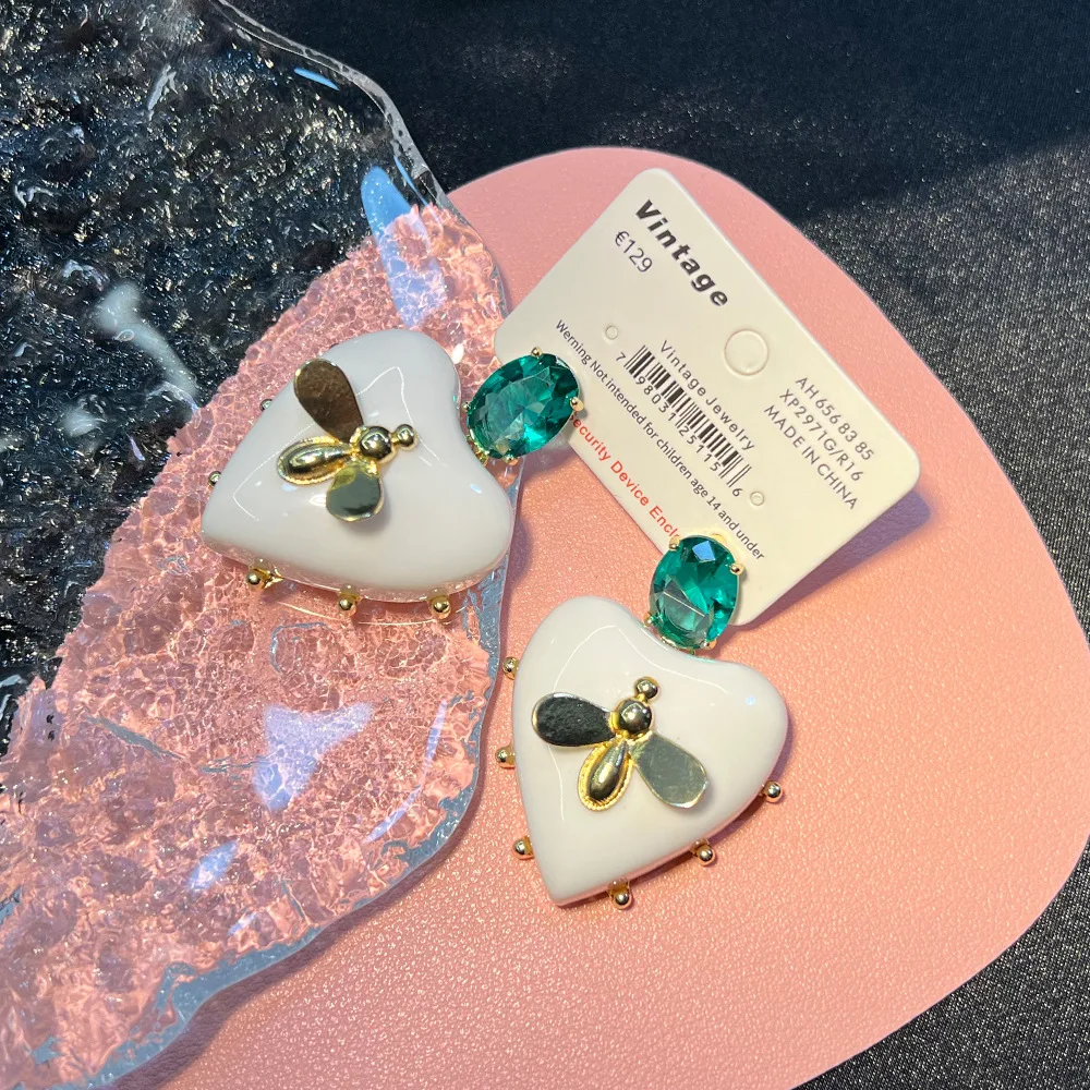 Catwalk original small honey earrings, real gold plated 925 silver needle feel light luxury marking, French elegance temperament