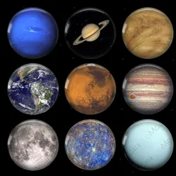 The Eight Planets of the Solar System and the Sun 12mm/18mm/20mm/25mm Round Photo glass cabochon demo flat back Making findings