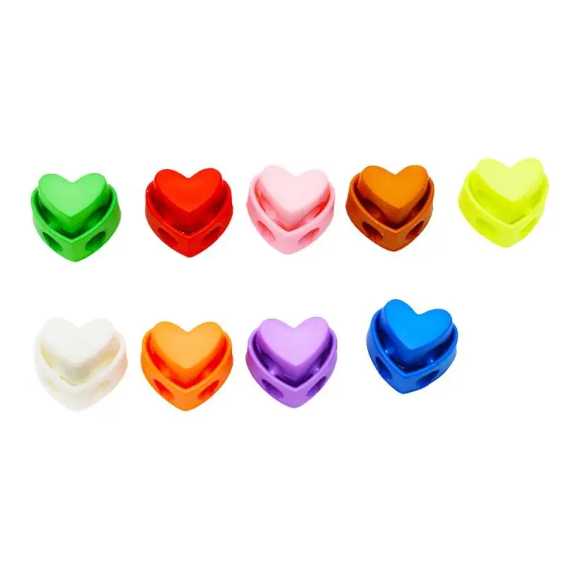 10/20 Stück Bunte Herzförmige Nadelstopper mit Doppelloch, Federklammer für Stricken, Häkeln, DIY-Basteln, Nadelhalter – Detail 7