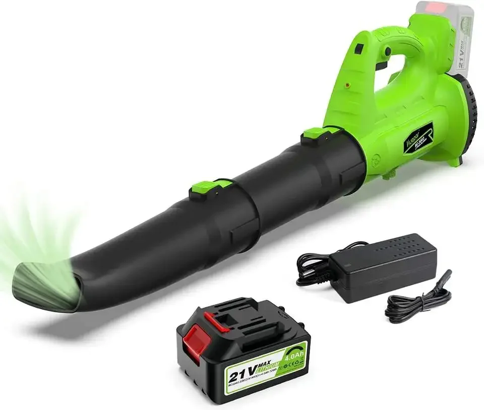 

New Arrival Leaf Blower Cordless -6 Speed Electric Leaf Blower with 21V 4.0Ah Li-ion Battery and Fast Charger