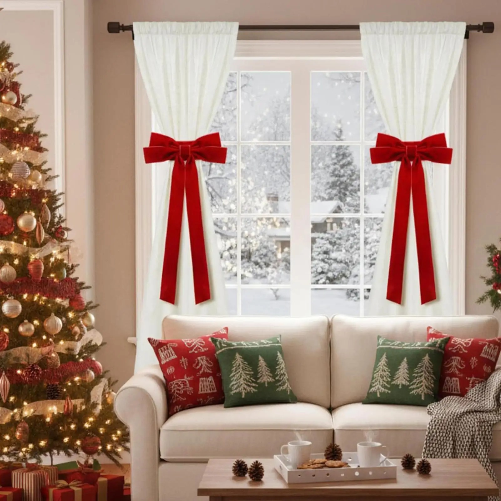 الستائر Holdbacks زينة عيد الميلاد الحديثة المرنة الزخرفية القوس الستائر Holdbacks للاستحمام داخلي الحمام المطبخ #2