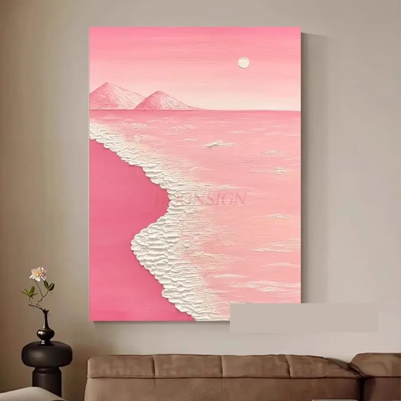 1set Landscape Beach DIY Digital Oil Painting Coloring Oil Painting Summer Stress Relief and Healing Series