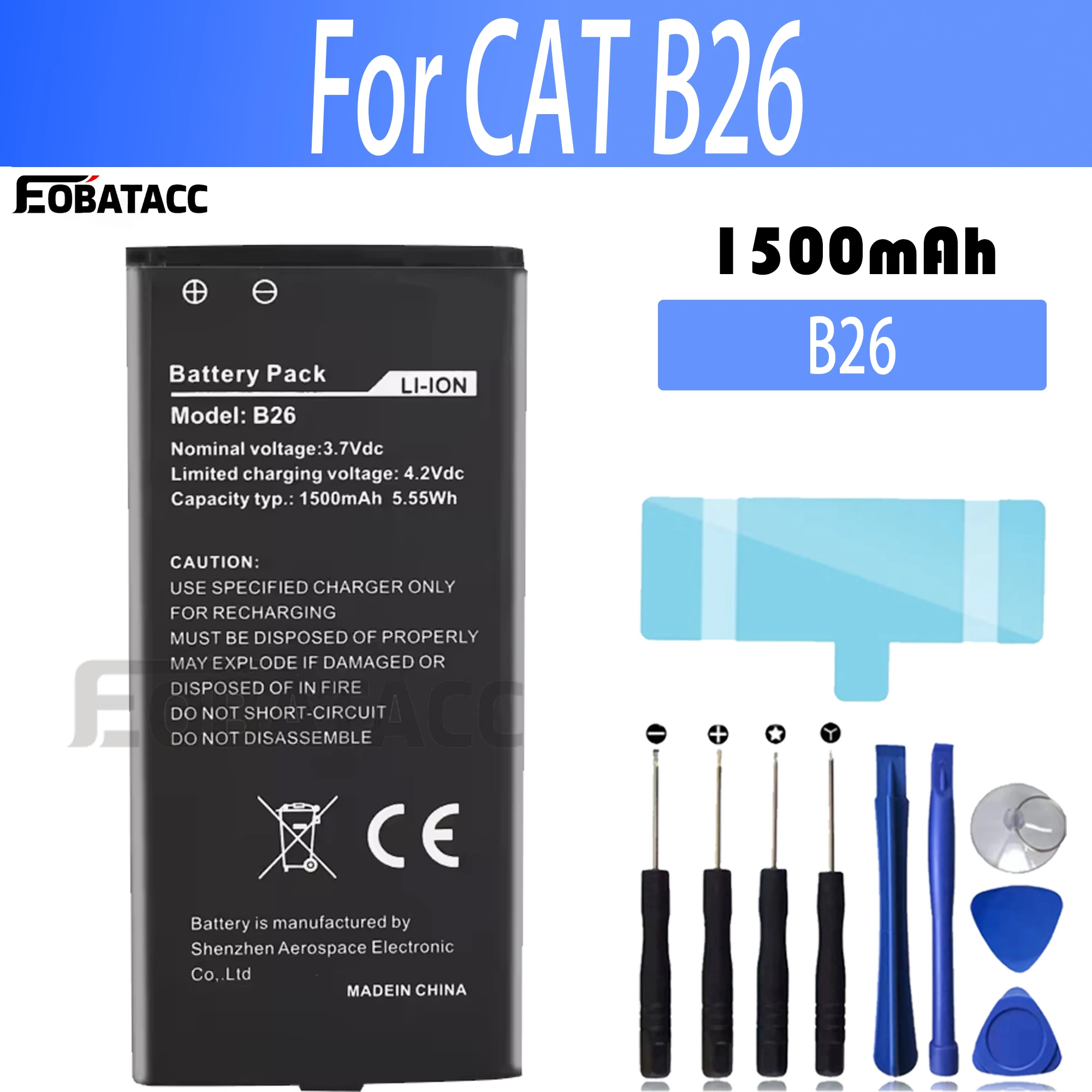 

Original Battery Real Capacity 1500mAh B26 Battery For Caterpillar CAT B26 Mobile Phone High Quality Battery New Production Date