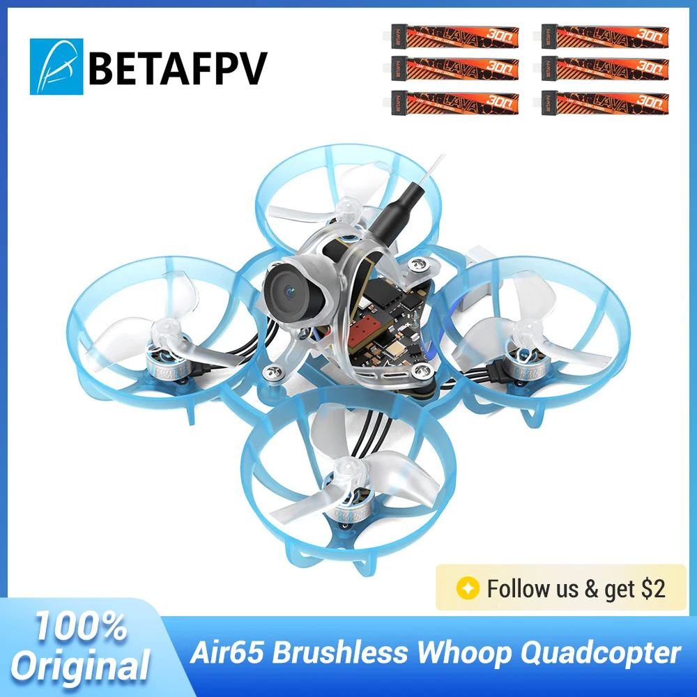 BETAFPV Air65 ELRS 2.4G Brushless Whoop Quadcopter Racing Drone Freestyle 1S RC Mini Drone with FPV Camera VTX Airplanes