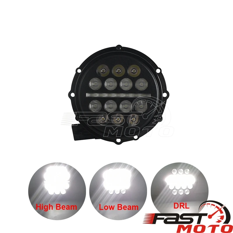 LED Koplamp met Montagebeugel Ring Hi/Lo Beam DRL Richtingaanwijzer Koplamp Voor Harley Softail Low Rider ST EI Diablo 2022-