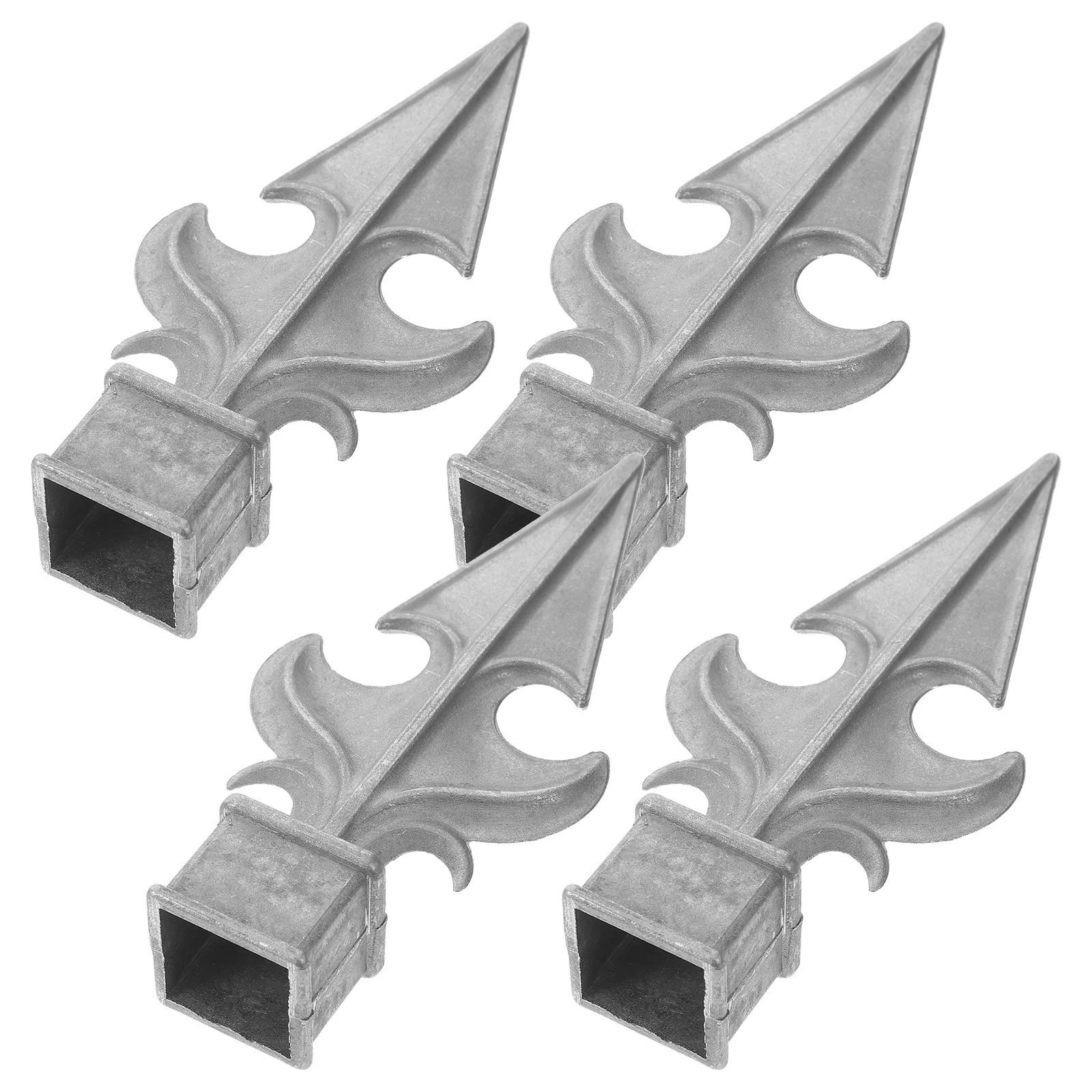 4 قطعة سياج الألومنيوم المصبوب الزخرفية Finials المعادن آخر القمم استبدال قبعات في الهواء الطلق حديقة سياج ديكور ساحة الزينة #5