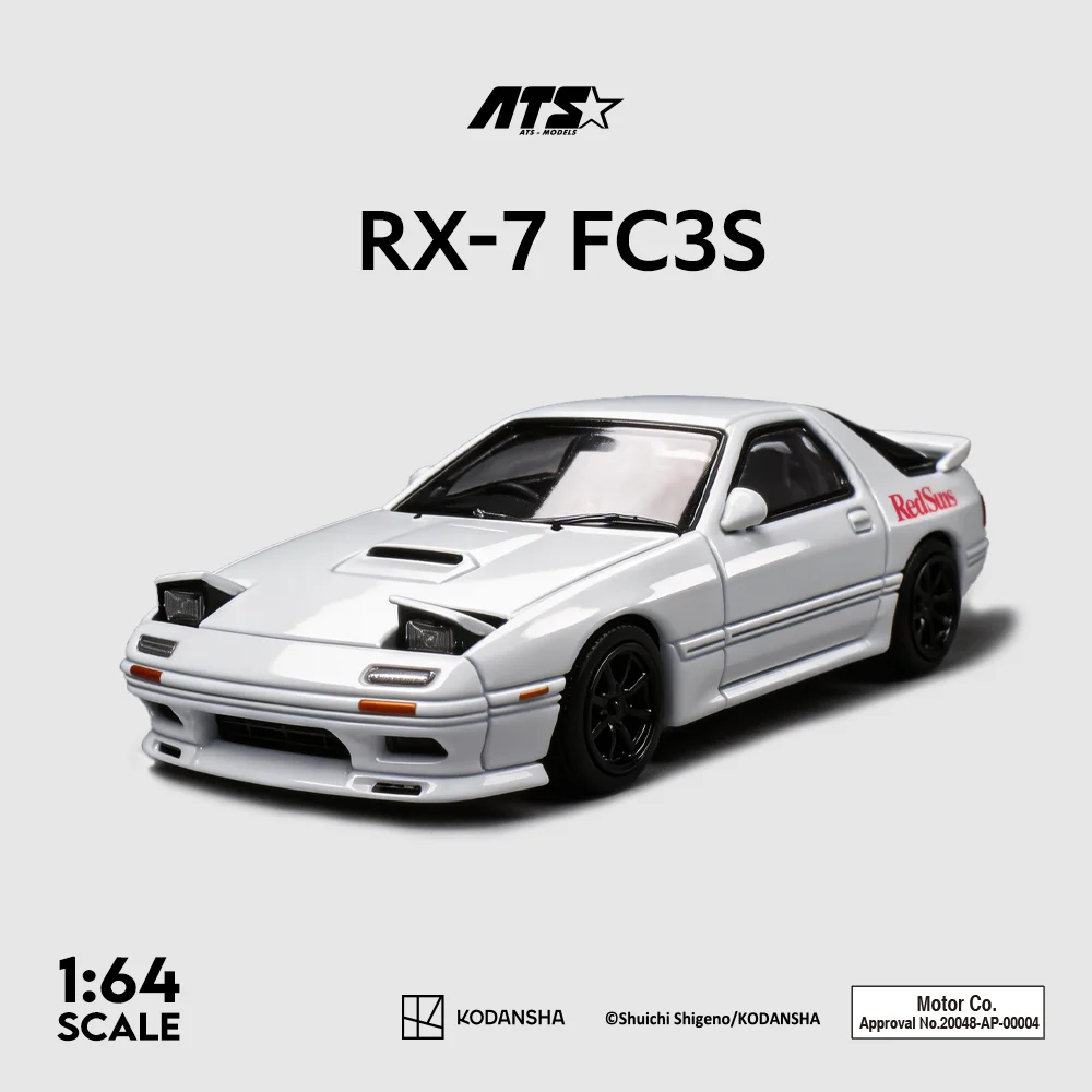 

*Pre-order*ATS 1:64 RX-7 FC3S Initial D Alloy Diecast Car Model Simulation Vehicle Collection Gift
