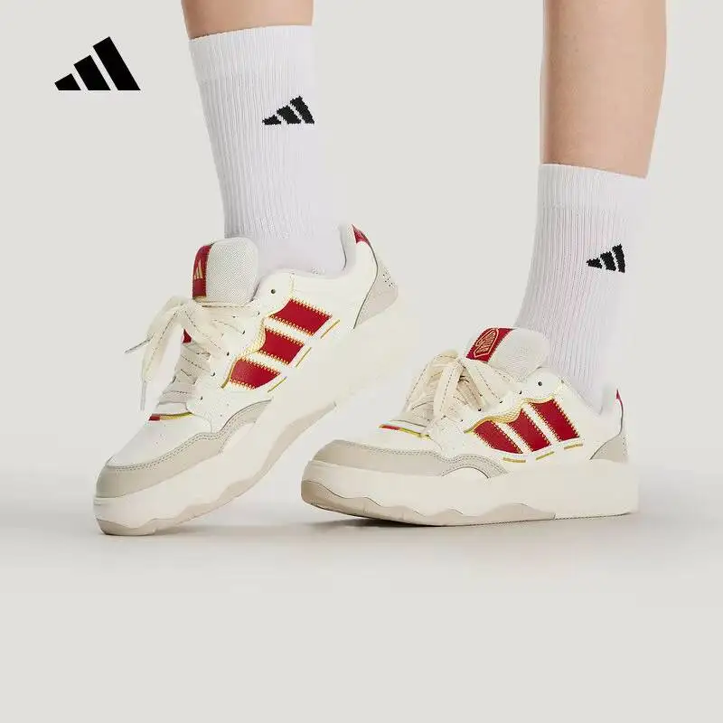 Zapatillas bajas Adidas para hombre Top Skateboarding KH9021 Off White Energy Red Bright White