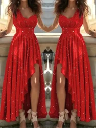 Vestidos de Noche para mujer, vestido Sexy elegante rojo para fiesta de cóctel, Gala elegante, graduación, ocasión Formal de lujo, vestido de dama de honor, ropa