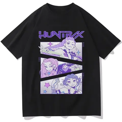 KPop Demon Hunters Huntrix T-shirts été à manches courtes T-shirts femmes hommes vêtements Streetwear unisexe imprimé graphique T-shirts