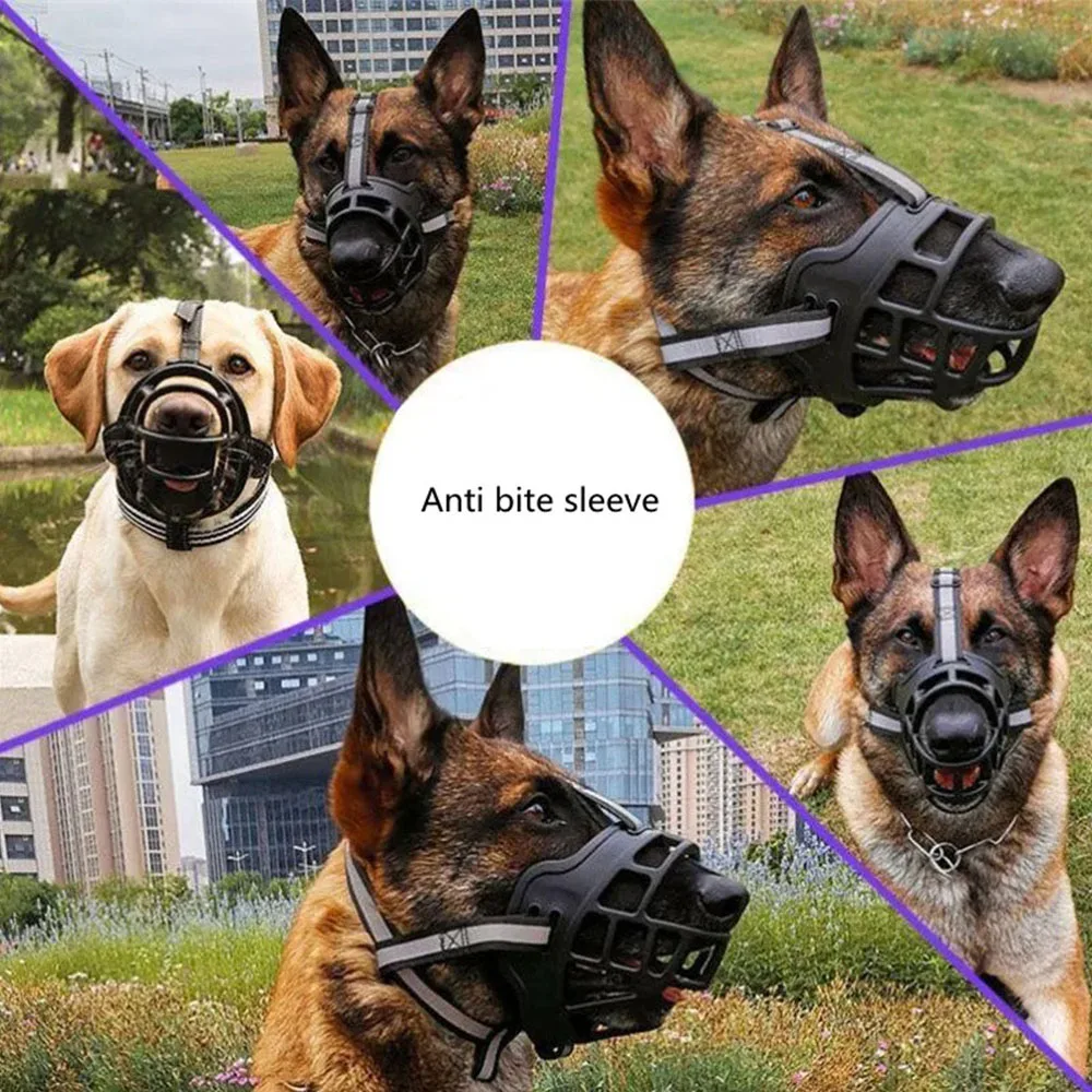 Dog Comfy Breathable Basket Muzzle Guard Against Biting And Barking Medium And Large Dog Mask Anti-barking Muzzle Dogs Supplies