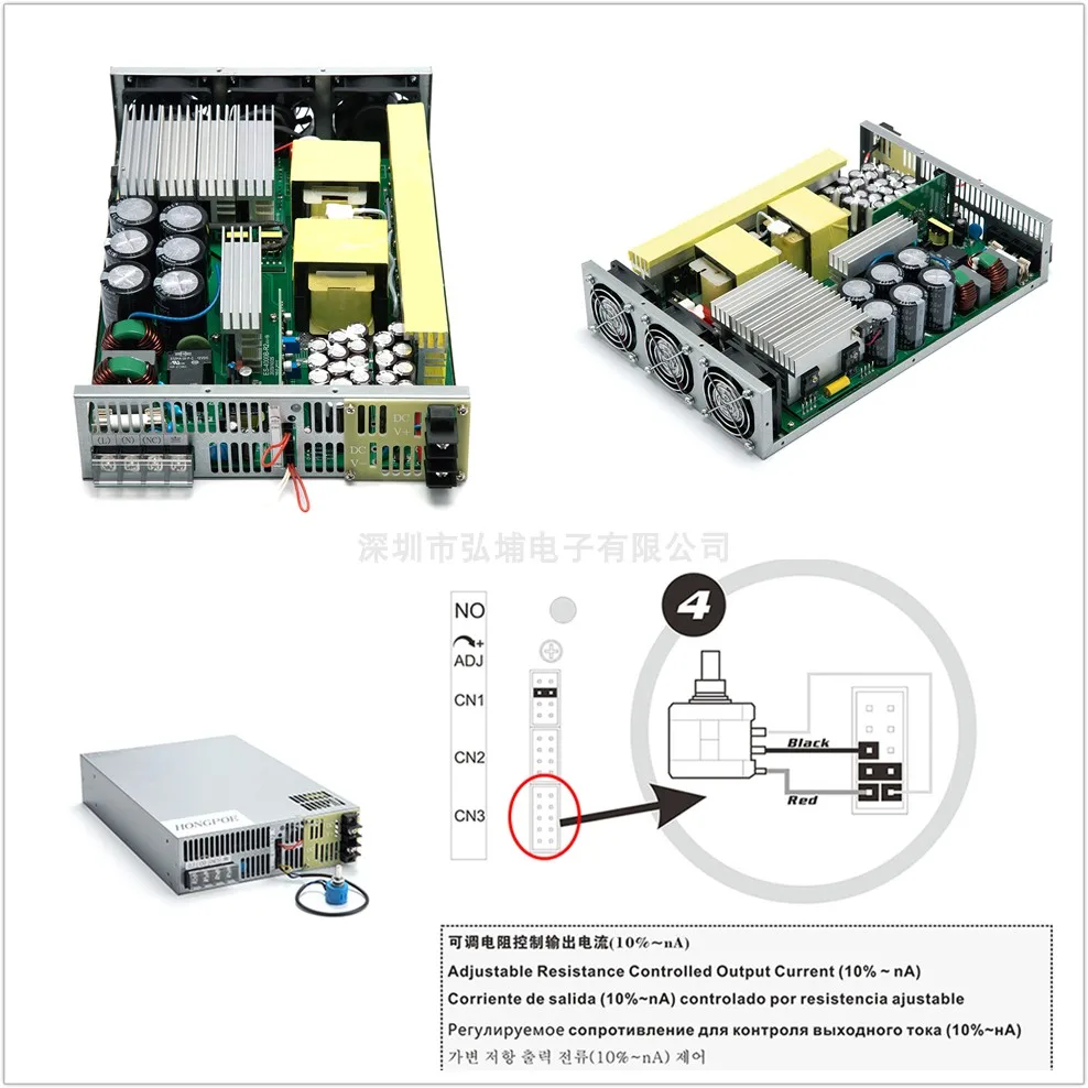 Adjustable 1500W Switching Power Supply 0-12V 15V 24V 27V 36V 48V 60V 72V 80V 100V 150V 200V 250V 300V 350V 400V SMPS Module