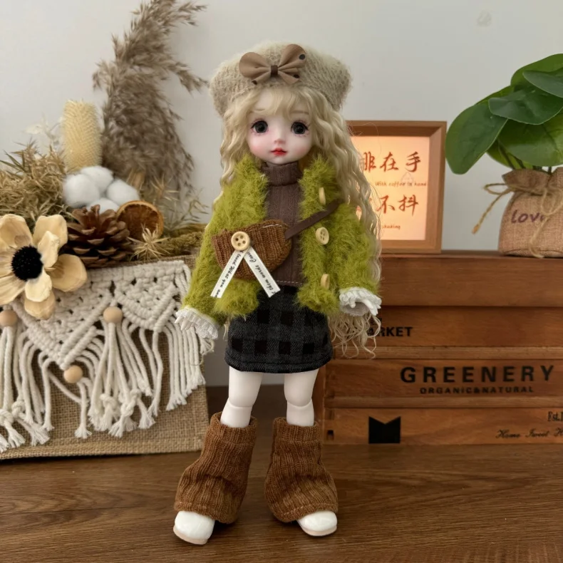 Cute Fashion 30cm BJD Doll Clothes 1/6 Scale Doll Outfit Set Girl Doll Replacement Dress Up Accessories for Birthday Gift Toy