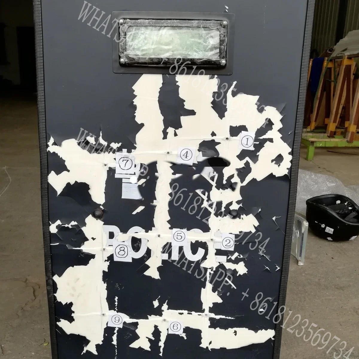 Lightweight Level NIJ IIIA High Density Polyethylene UHMWPE Handheld Tactical Riot Combat Ballistic Bulletproof Riot Shield