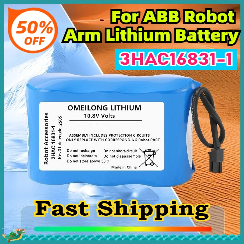 

Brand New 3HAC16831-1 10.8V for ABB Robot Arm CPU Non-rechargeable Lithium Battery Pack