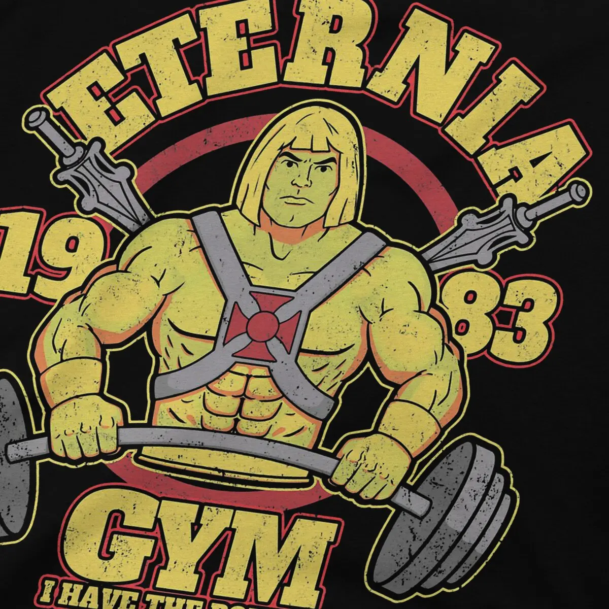 Eternia Gym He Man Masters Of The Universe T Shirt Fashion Crewneck TShirt Polyester Tops