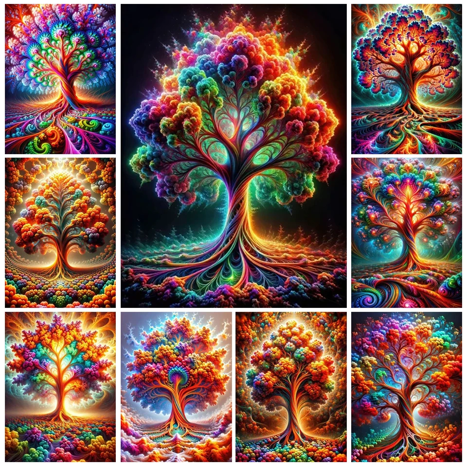 Diy Diamond Painting Tree Fantasy Full Square/Round Embroidery Mosaic Landscape Handmade Home Decor