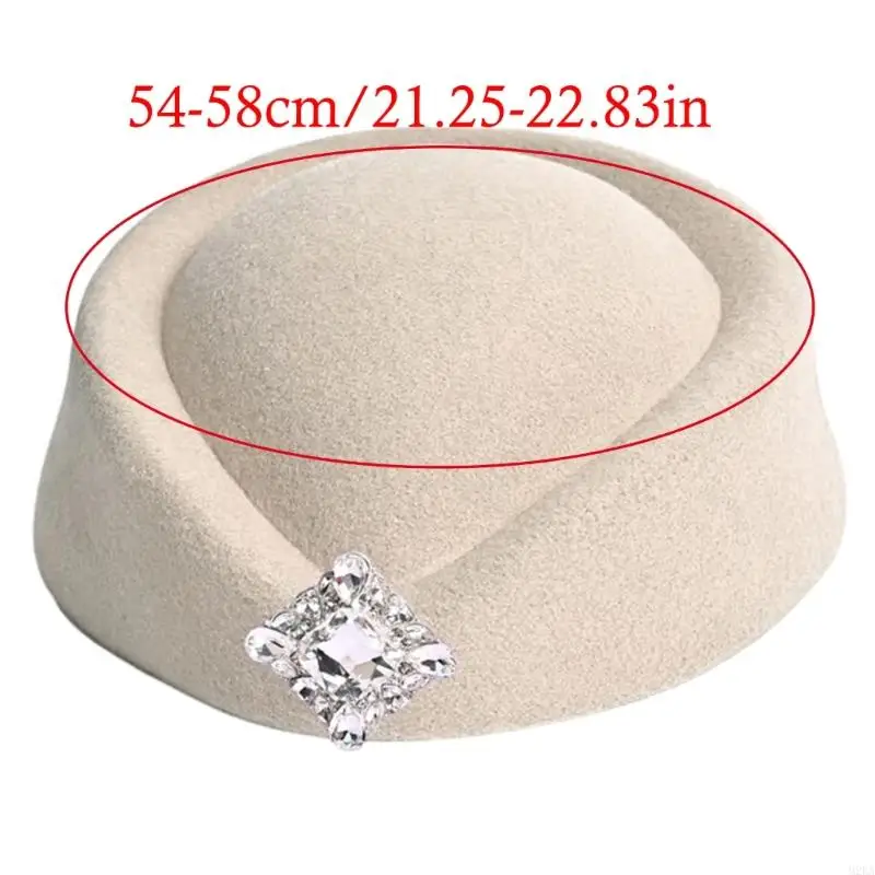 2025 جديد عصري كريستال الديكورات قبعة الخريف الشتاء أغطية الرأس قبعة مضيفة للنساء فتاة #6